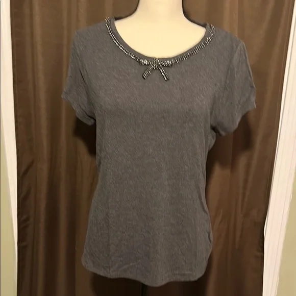 WHBM Gray Shirt Size M - Picture 2 of 6